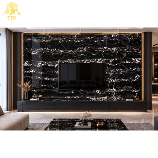 Đá Marble Portoro Black