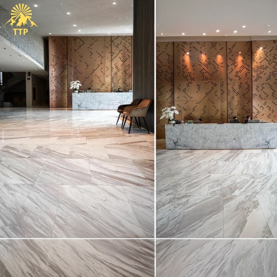🏛️ Đá Marble Volakas Hy Lạp – Vẻ Đẹp Tinh Tế Từ Đá Cẩm Thạch Tự Nhiên