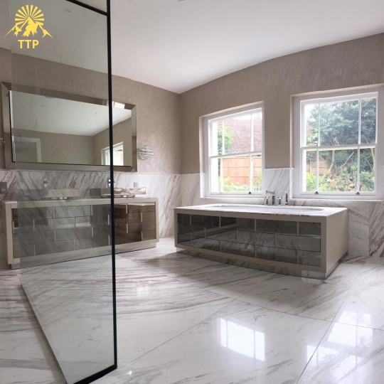 🏛️ Đá Marble Volakas Hy Lạp – Vẻ Đẹp Tinh Tế Từ Đá Cẩm Thạch Tự Nhiên