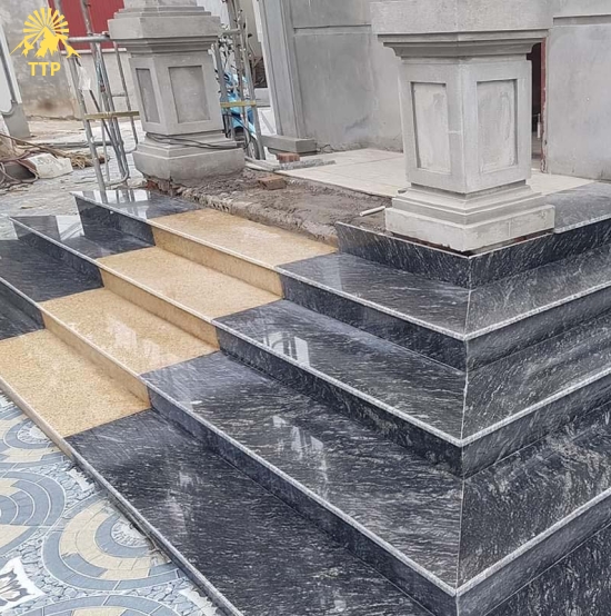 Bậc tam cấp ốp đá hoa cương 07