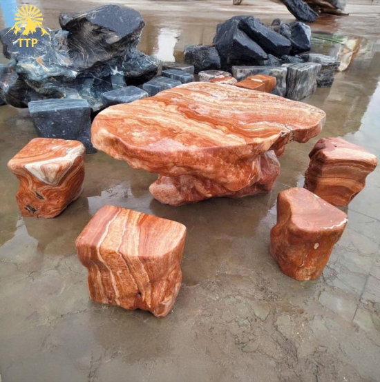 Bàn ghế đá hoa cương 02